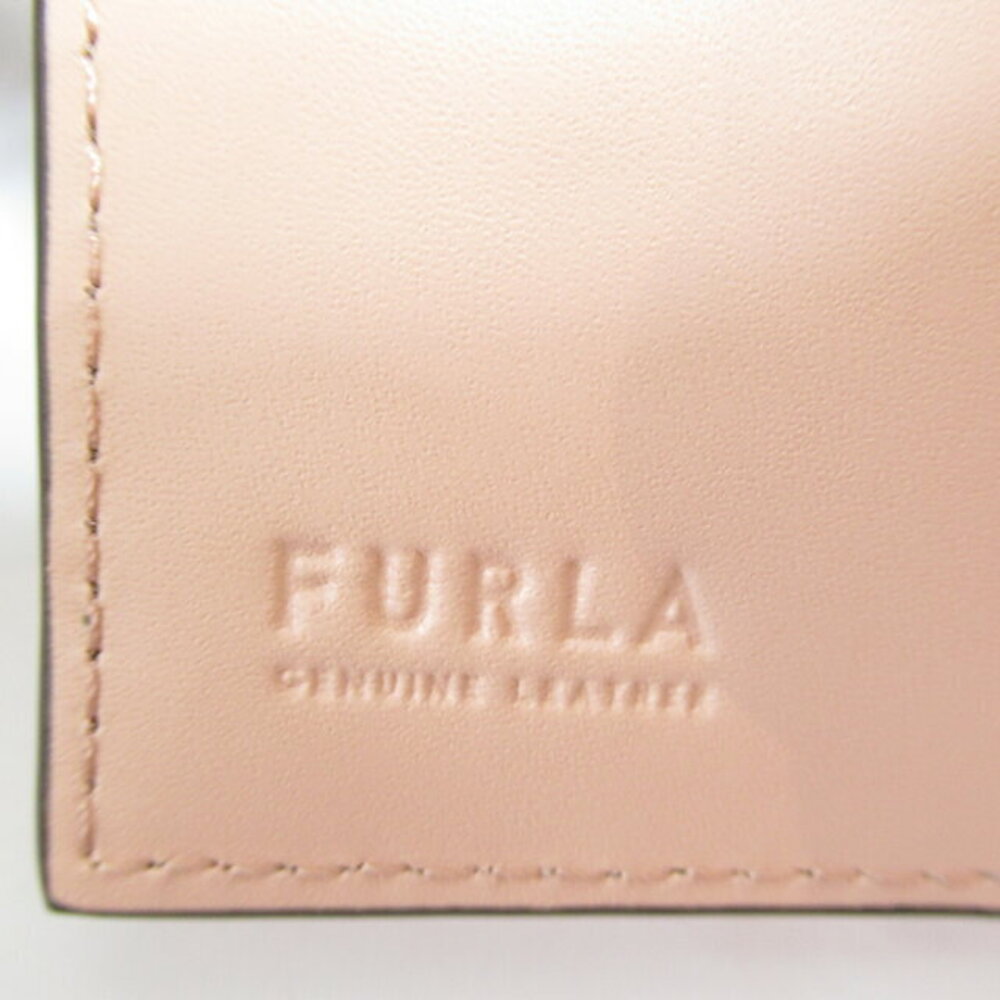 Furla Tri Fold Wallet Leather Pink Pesca View 6